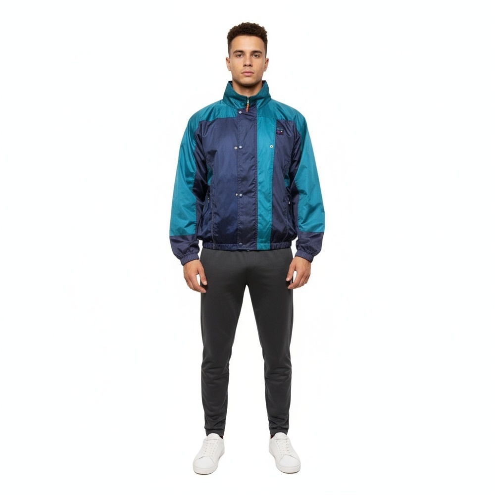 IN Sport GORE-TEX Jacket Mens Size M Blue Colorblock Windbreaker Full Zip Vintag